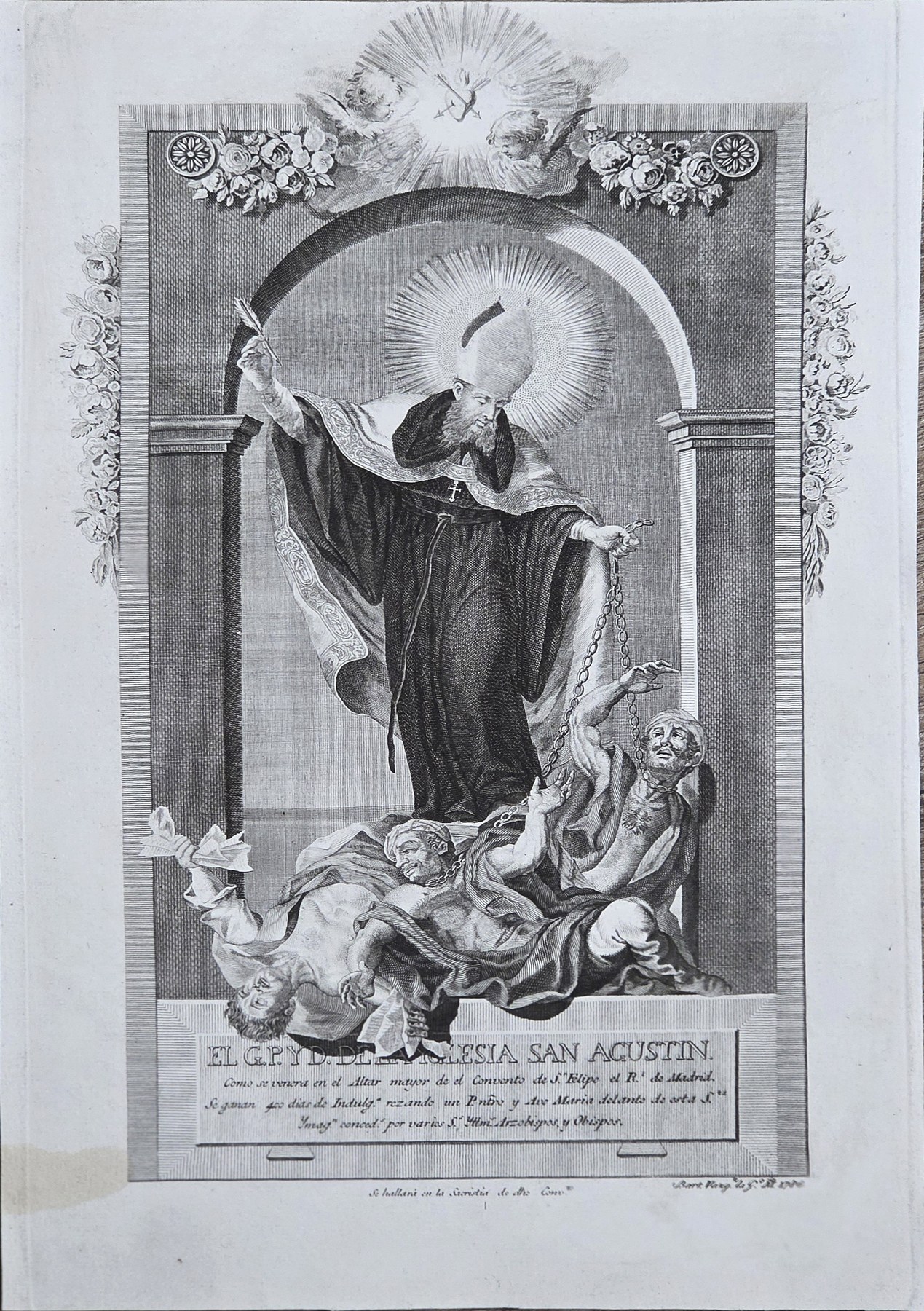 Heiliger Augustinus mit flammendem Herzen
