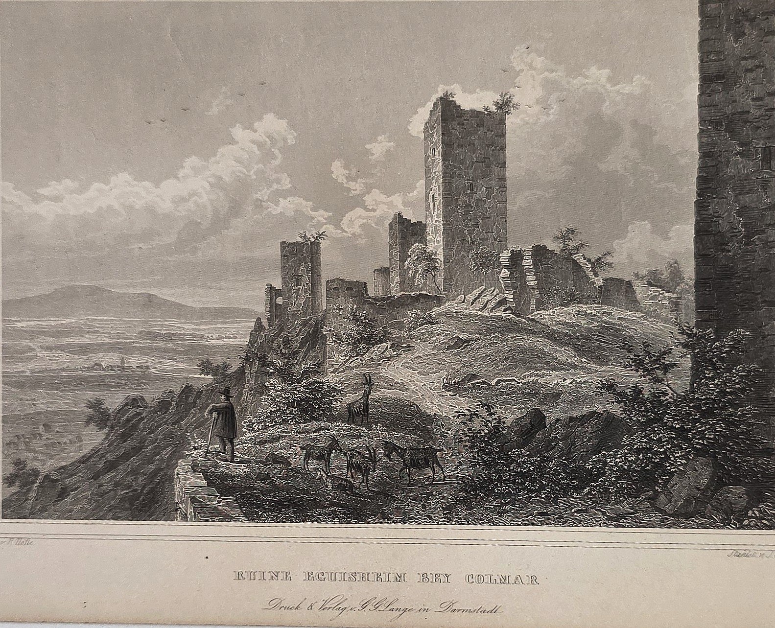 Burgturm auf kahlem Felsrücken