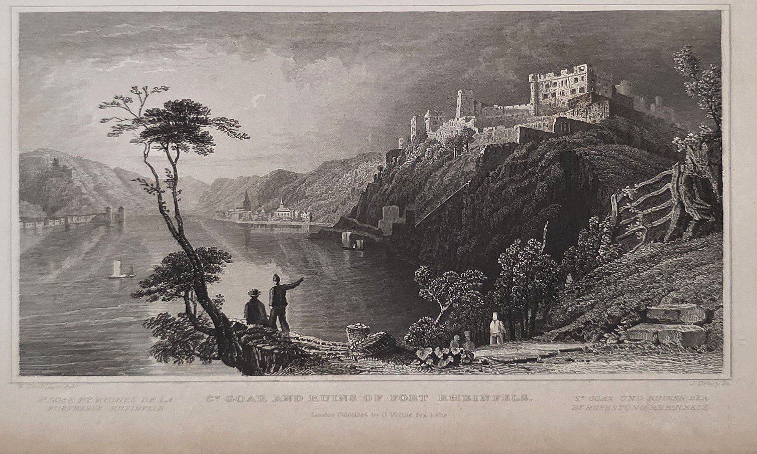 Burgberg über Flusslandschaft