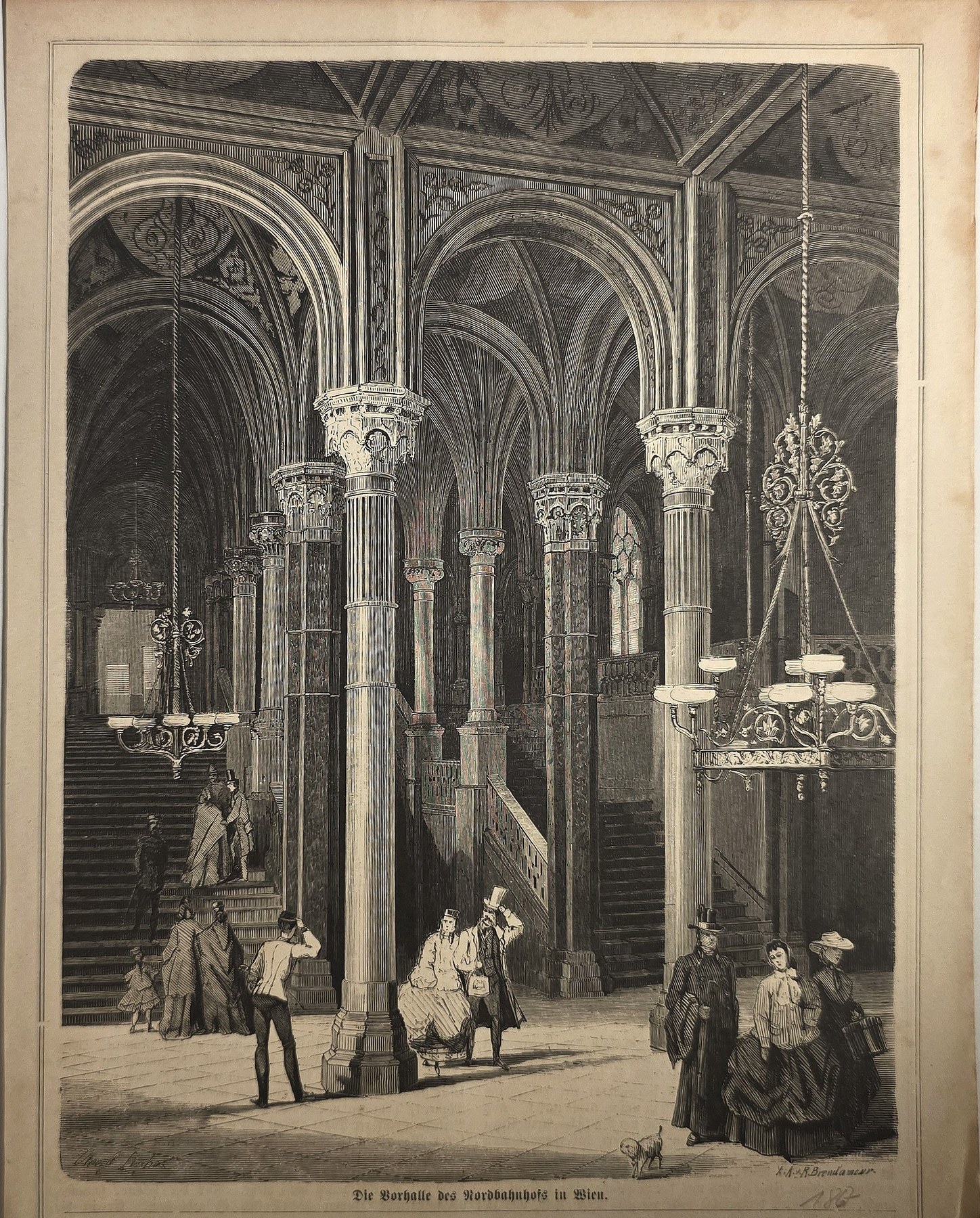 Gotischer Kirchenraum mit Figuren