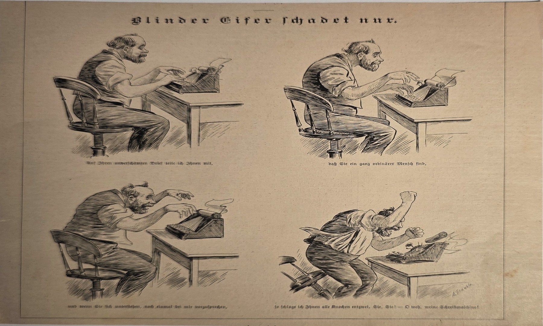 Vier ergonomische Sitzhaltungen
