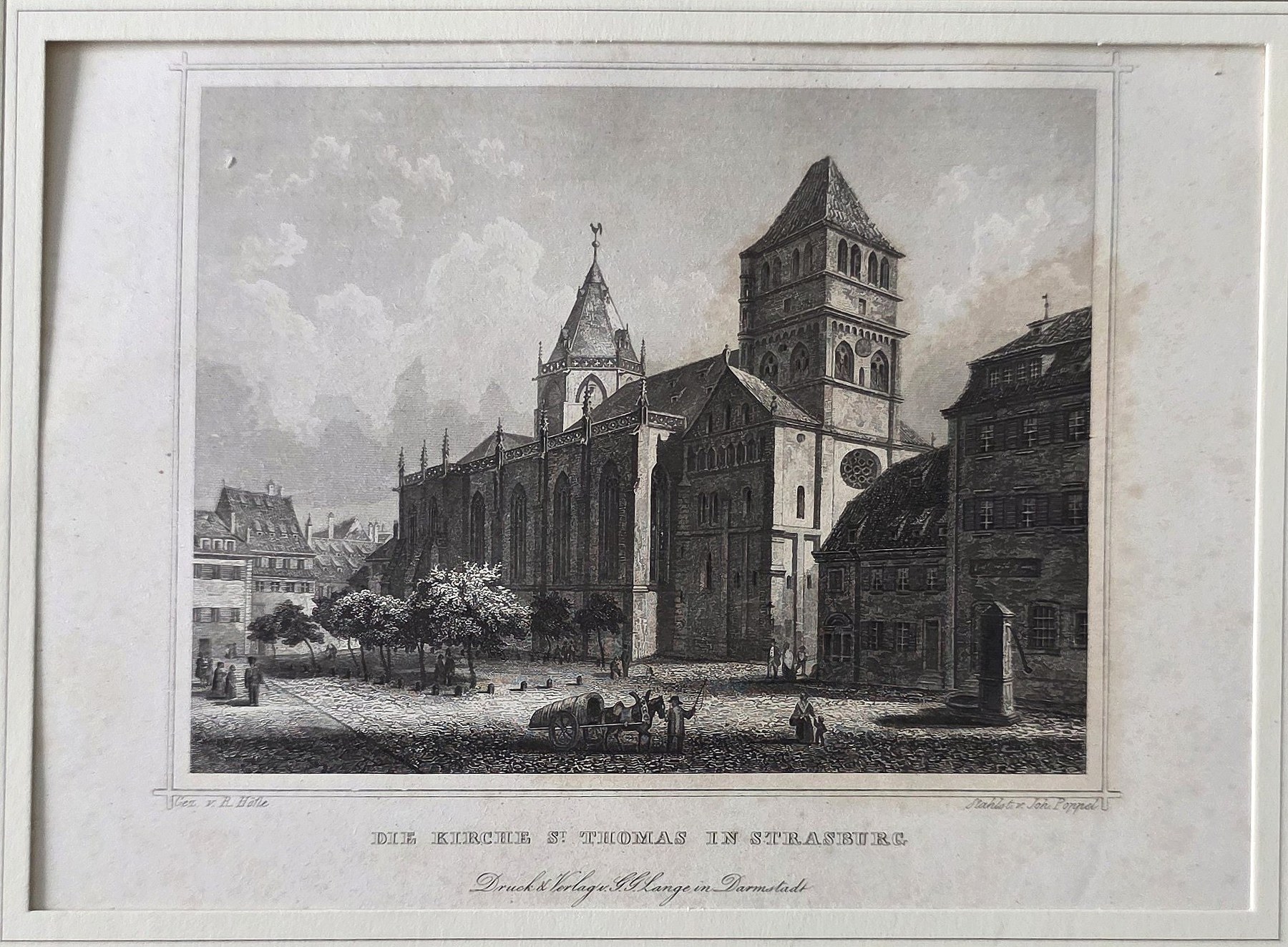 Sakrale historische Darstellung – einer großen Kirche im Stadtbild