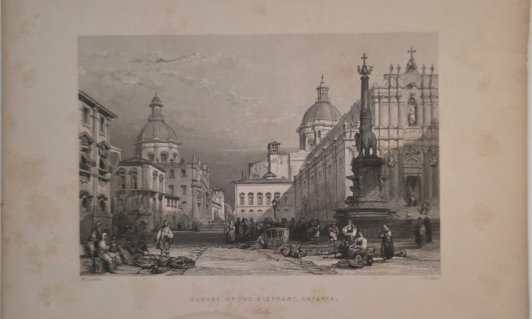 Große Stadtansicht mit Kuppeln und Plätzen