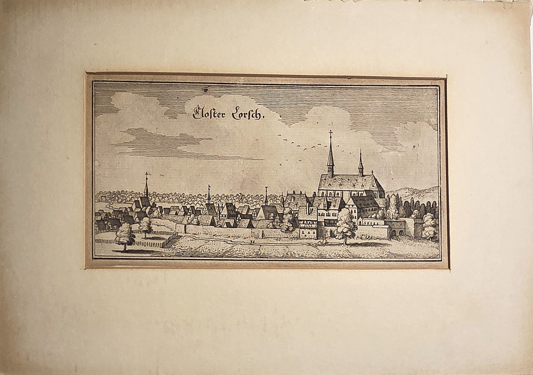 mit kleiner Stadtansicht und hellem Rand
