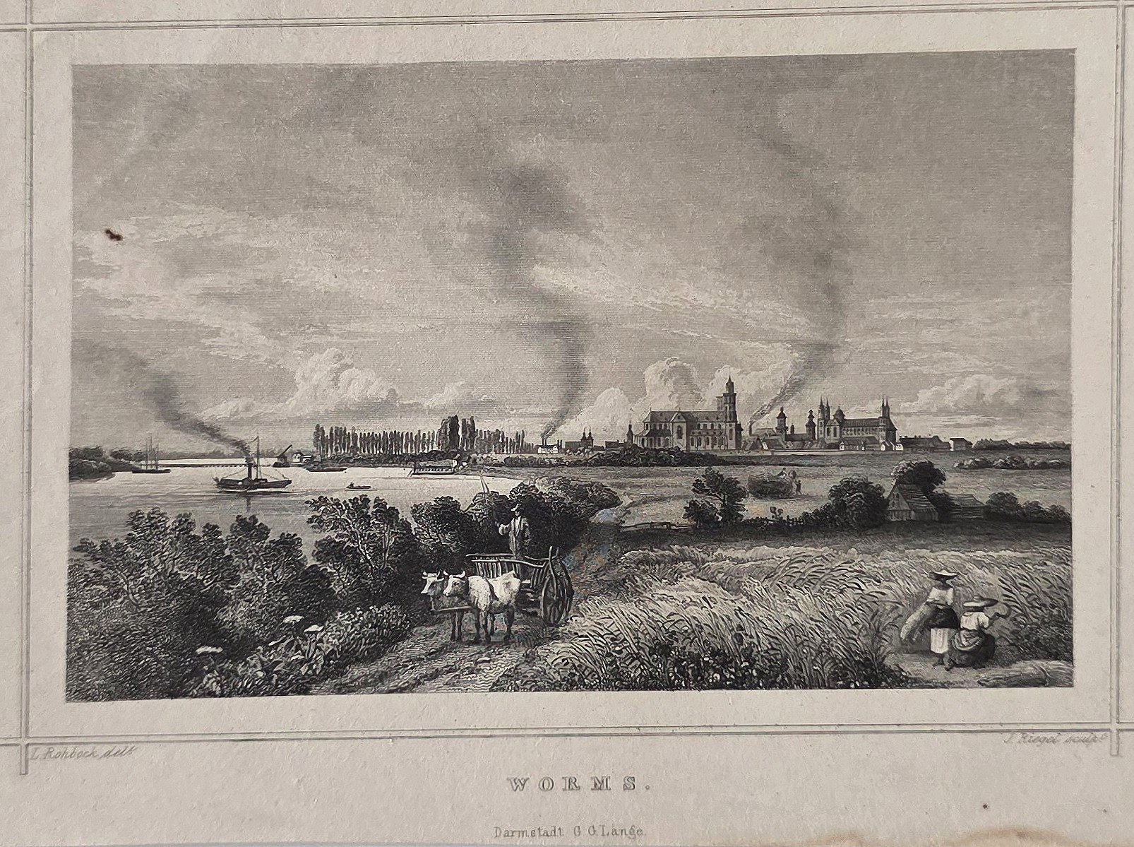 einer Stadt in weiter Ebene