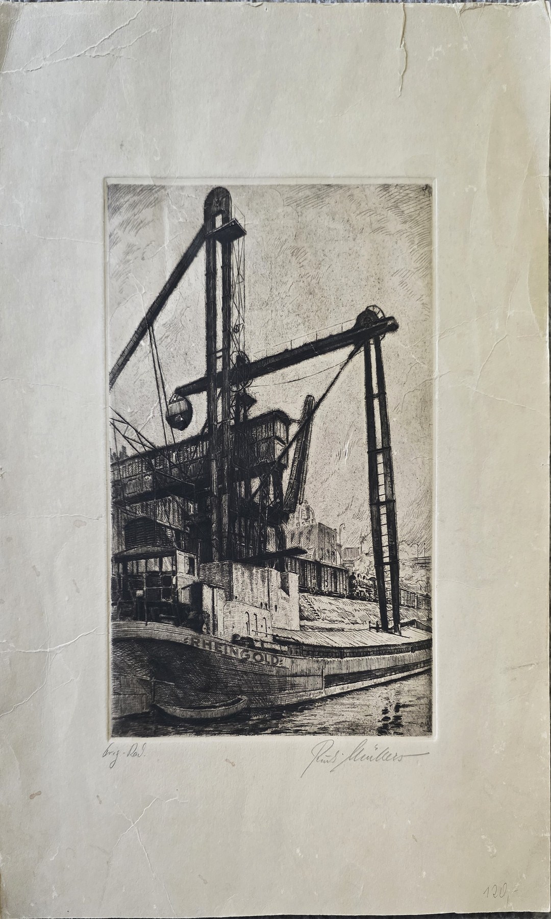Industriemotiv mit Krananlage