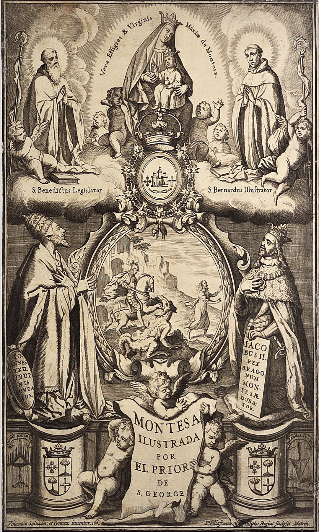 Marianische Andachtsdarstellung mit Wappen