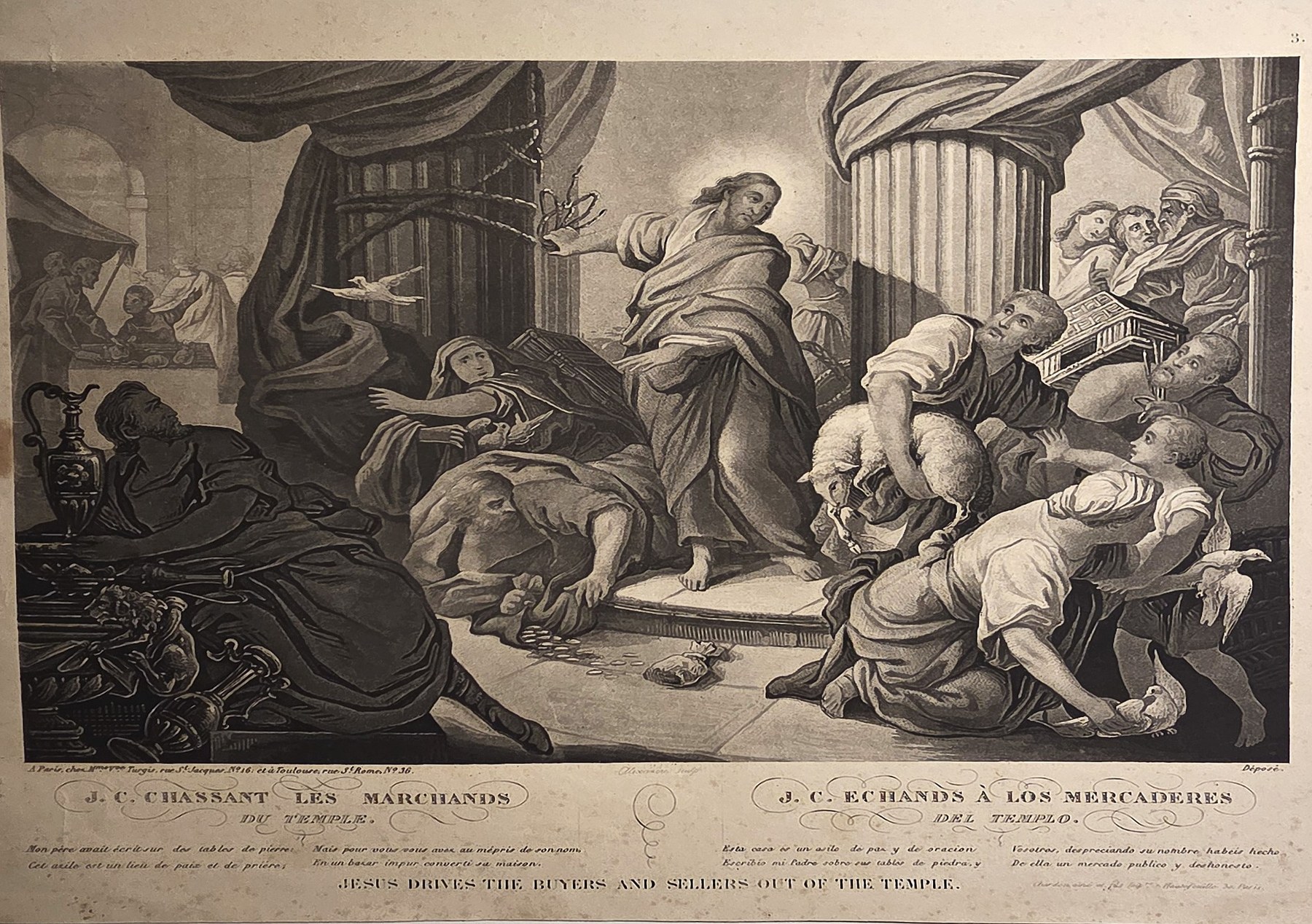 Historische Darstellung – Allegorische Szene mit gelagerter Hauptfigur