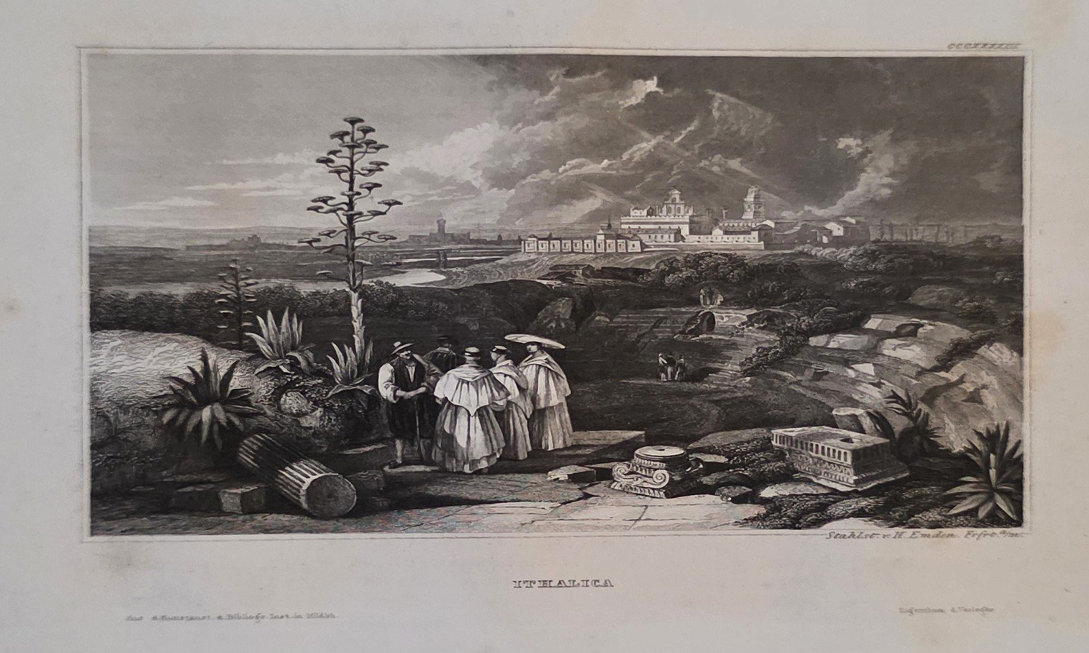 Felsige Landschaft mit Figurengruppe