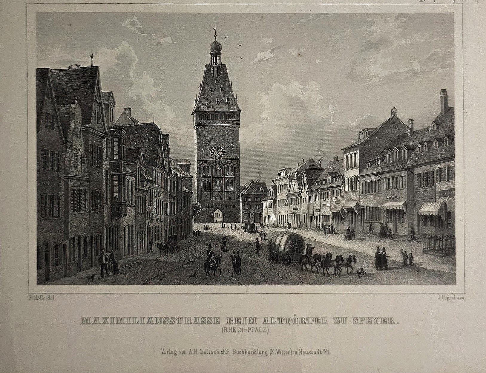 Straßenansicht mit Torturm