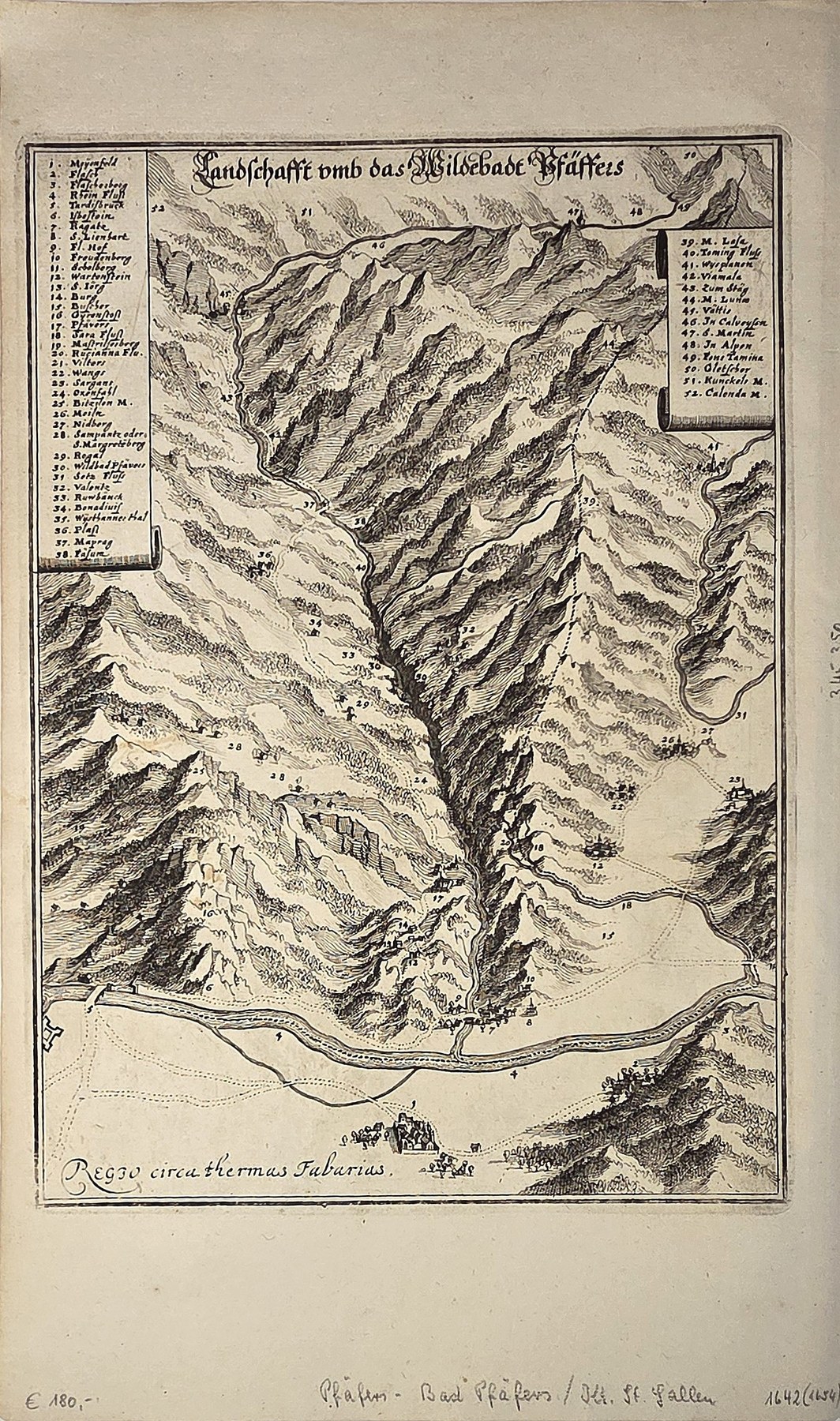 Topografische Gebirgskarte mit Flusstälern