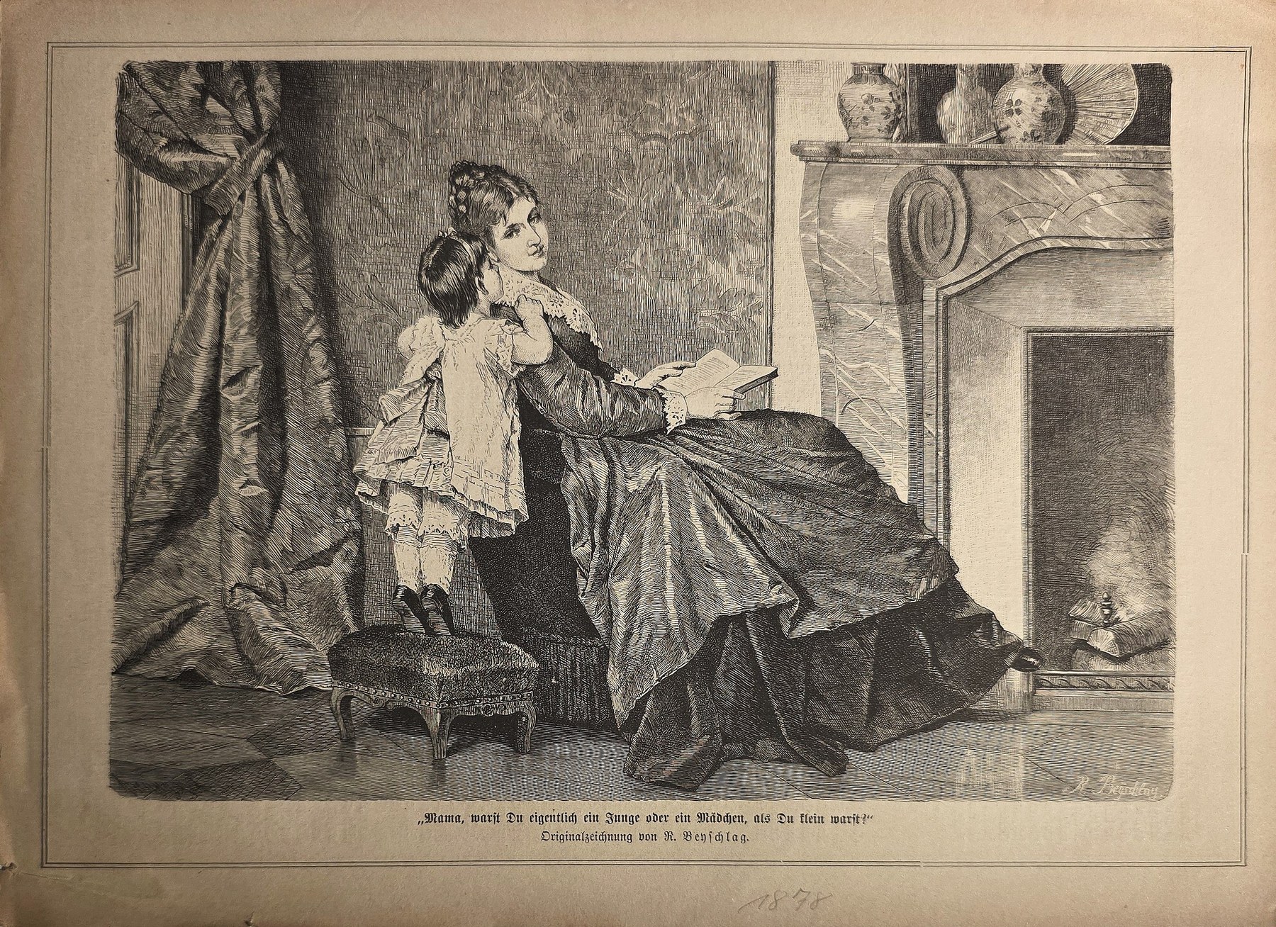 Mutter und Tochter im eleganten Zimmer
