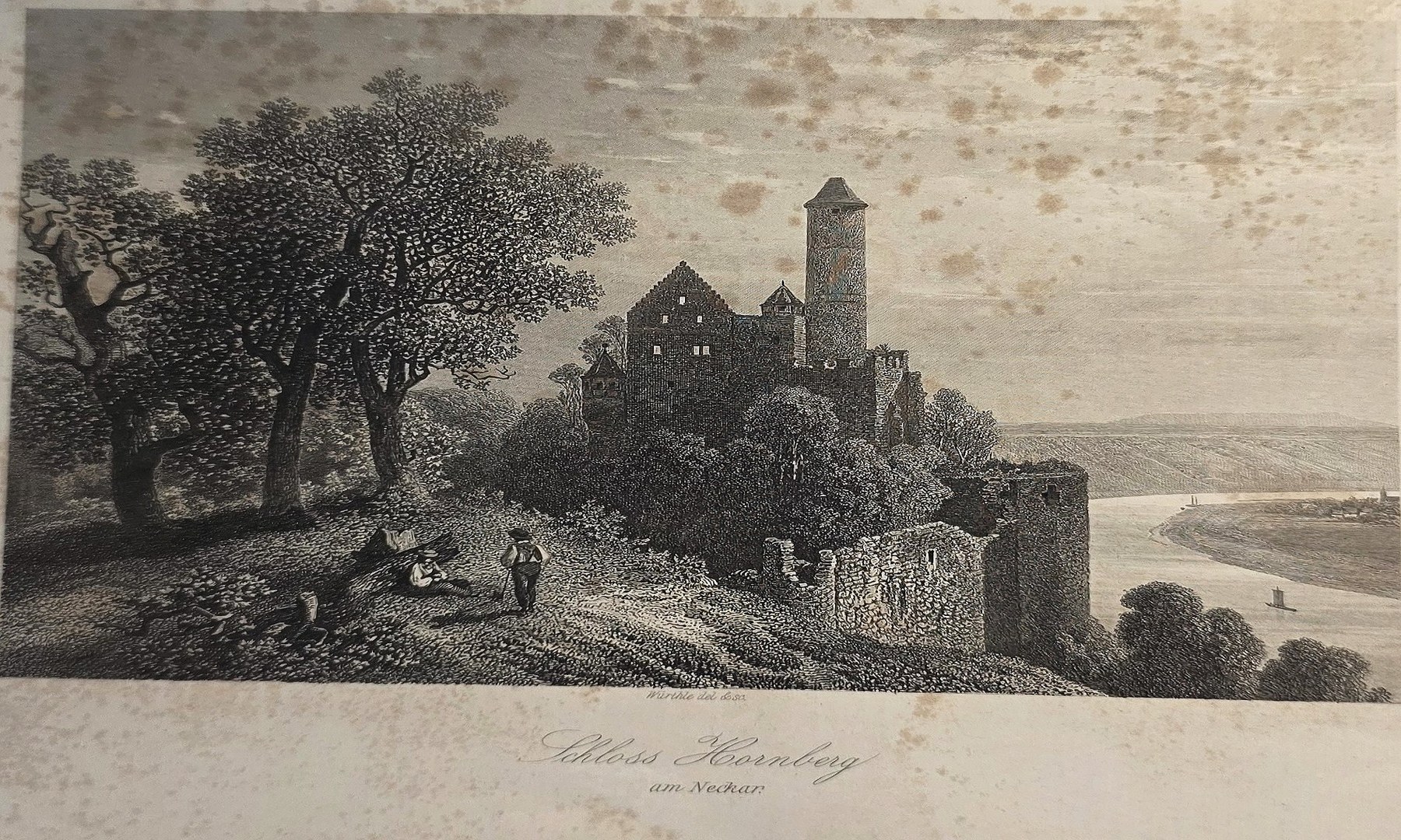 Burg am See mit altem Baumbestand
