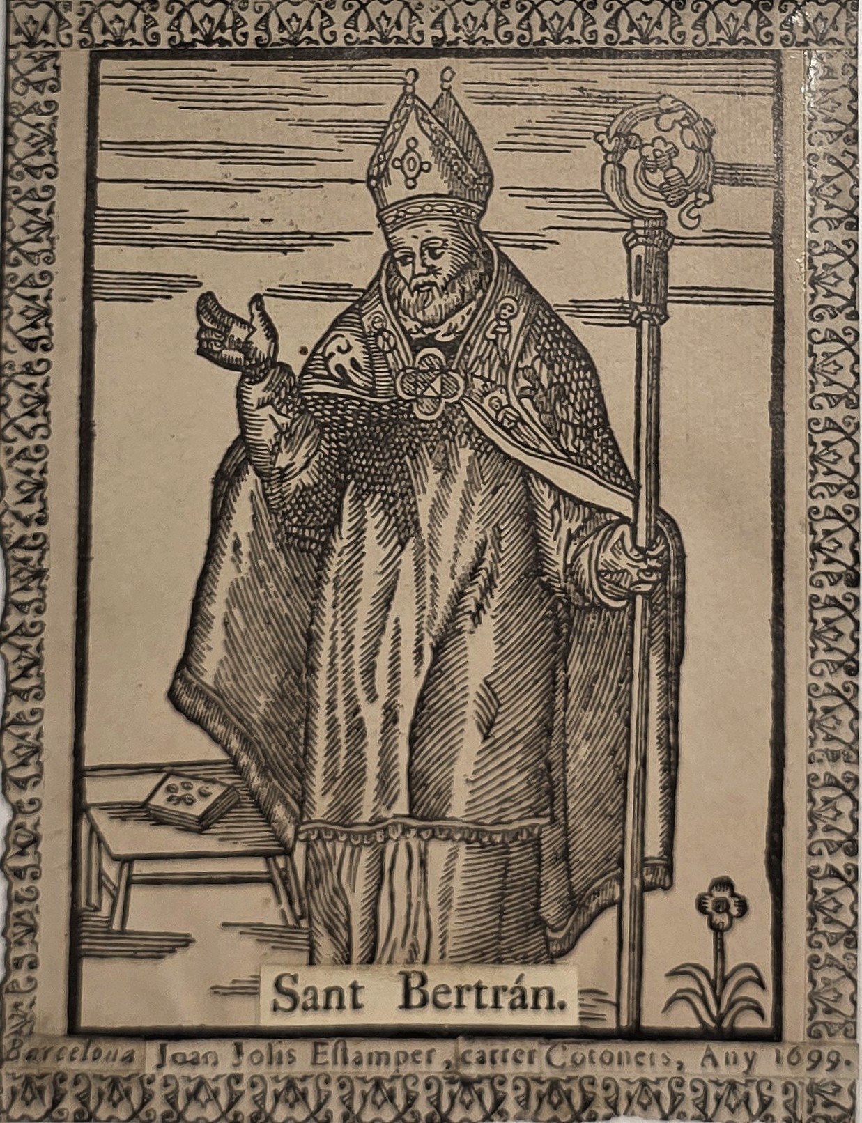 Sant Bertran als Bischof mit Stab und Mitra
