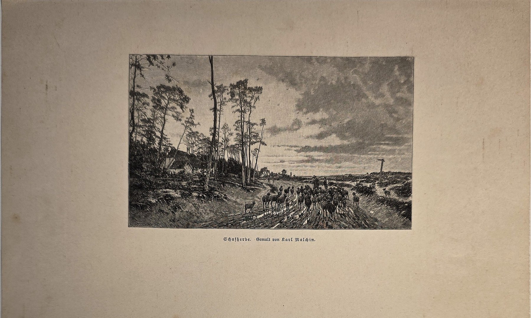Kleine Landschaft mit Bäumen und Wasser