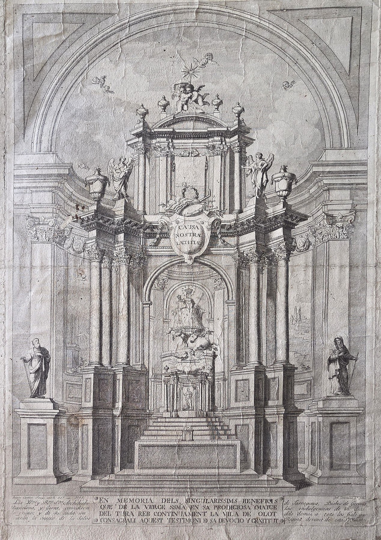eines reich gegliederten Kirchenaltars