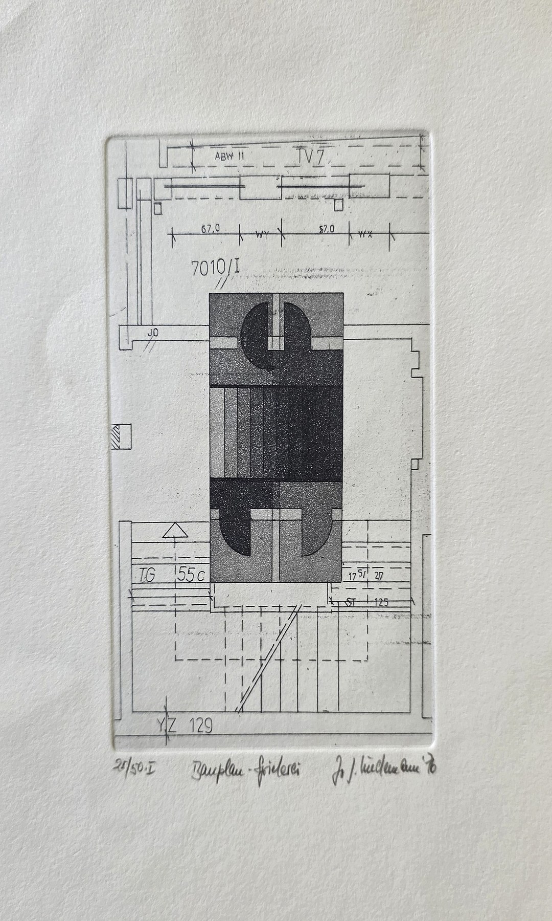 Architektonische Fassadenstudie mit Fenster