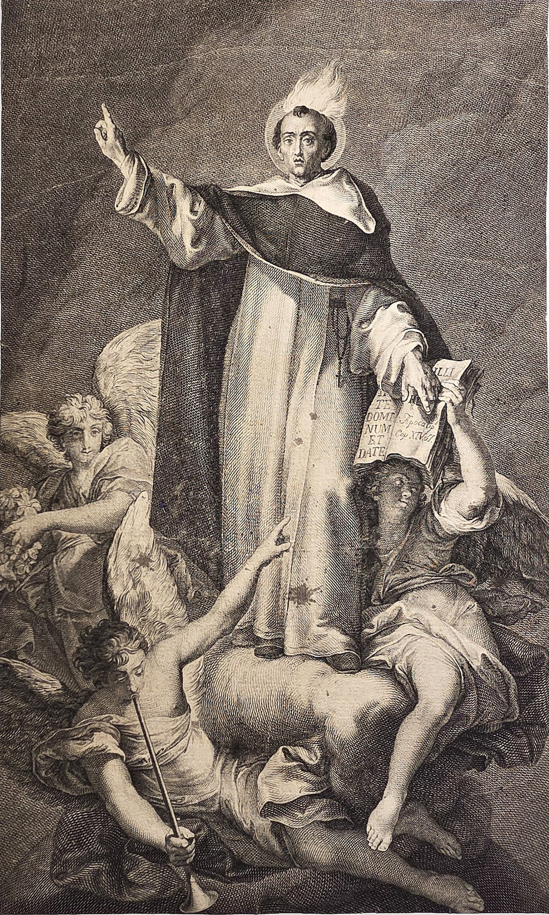 Ordensheiliger mit liegender Figur