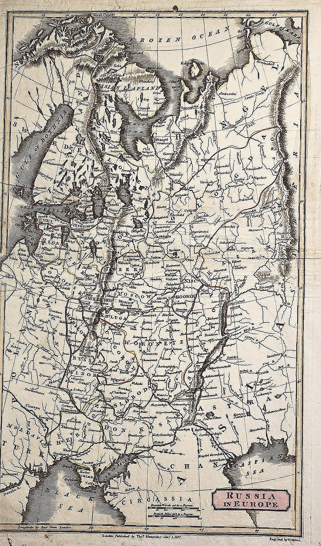 mit großformatiger Landkarte und dichtem Ortsnetz
