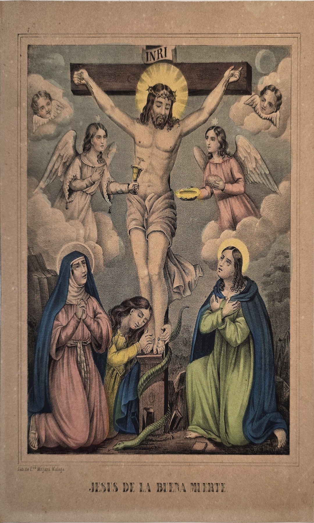 einer Kreuzigung mit Maria und Begleitfiguren