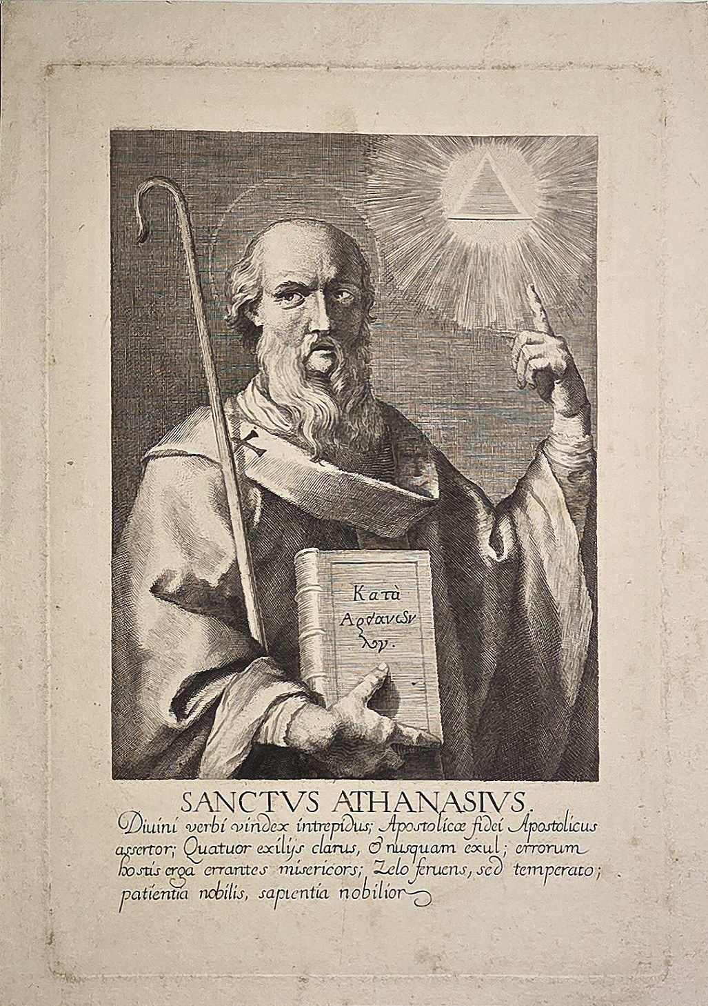 Sanctus Athanasius mit Buch und Stab