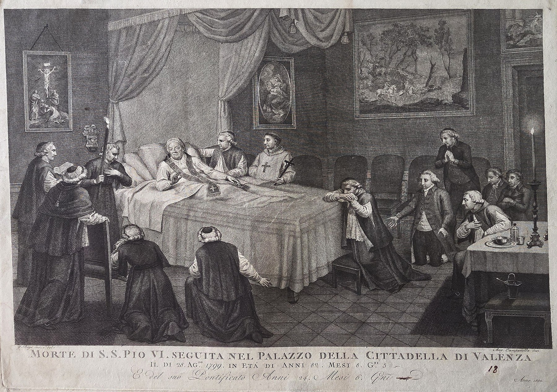 einer feierlichen Sterbeszene an großer Tafel