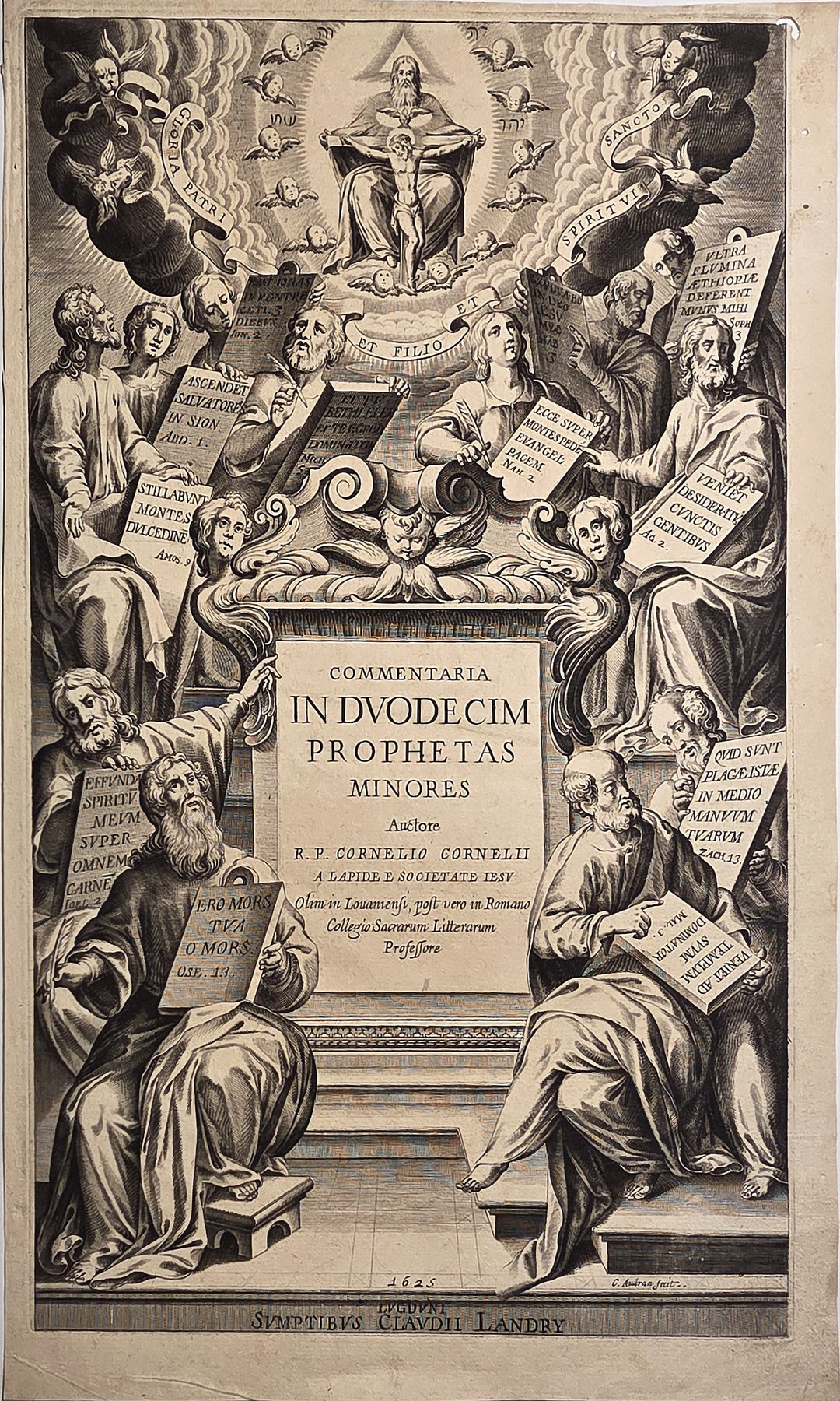 Theologisches Titelblatt mit sitzenden Gelehrten