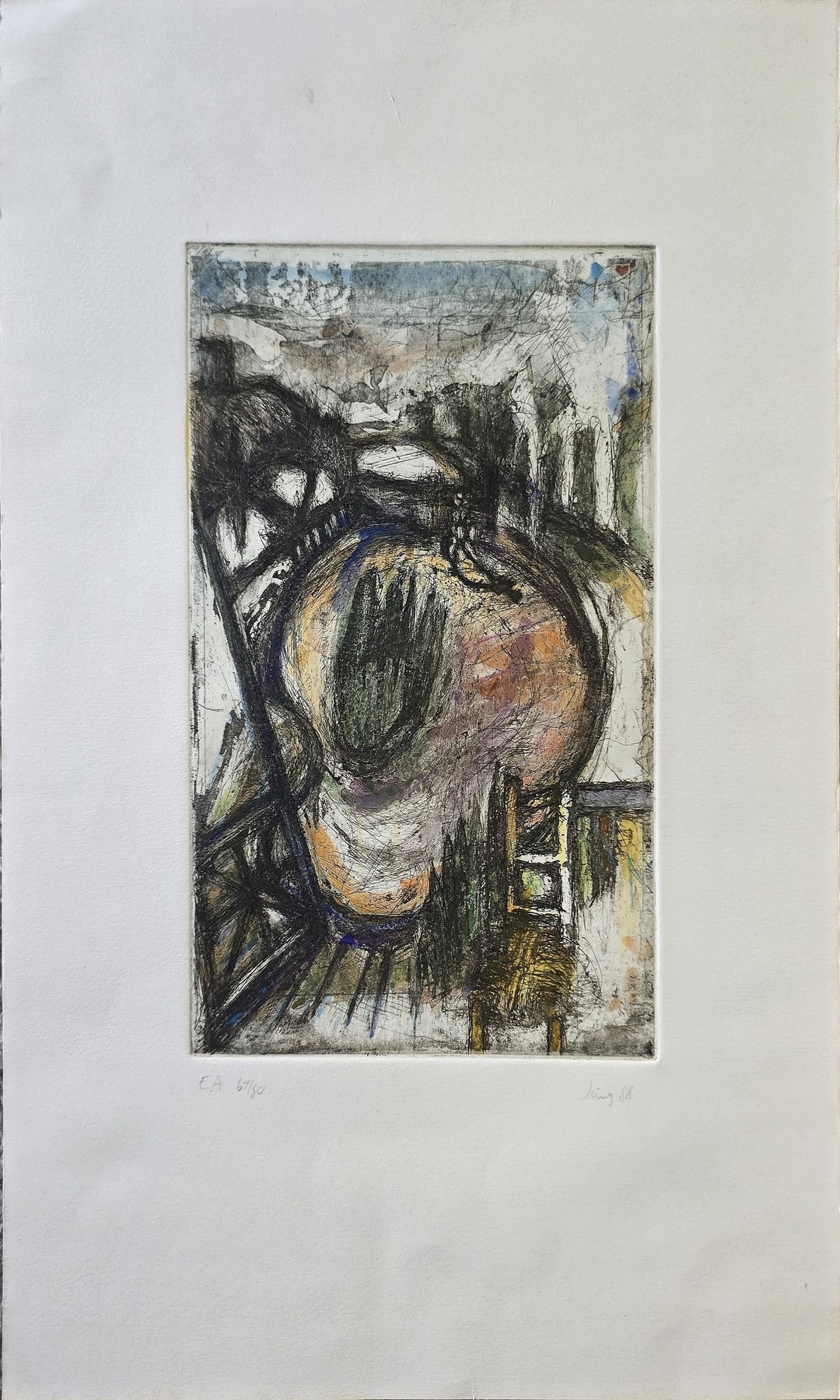 Expressive Figurenkomposition in Farbe