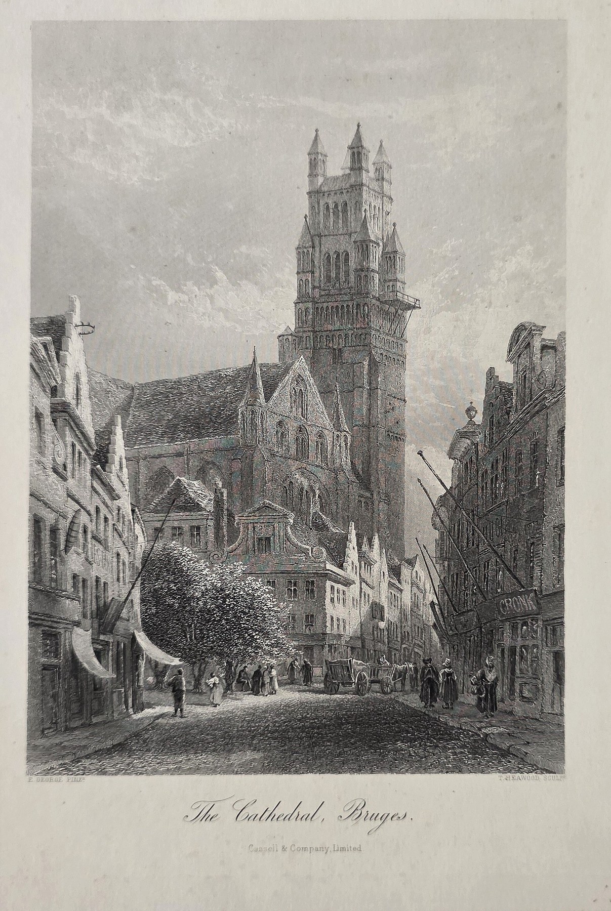 Kirche in steiler Altstadtstraße